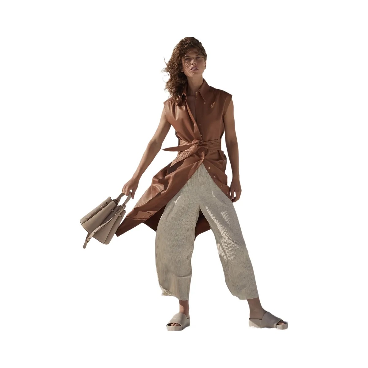 Polene Numero Huit Textured Taupe - HypeFly India View 2