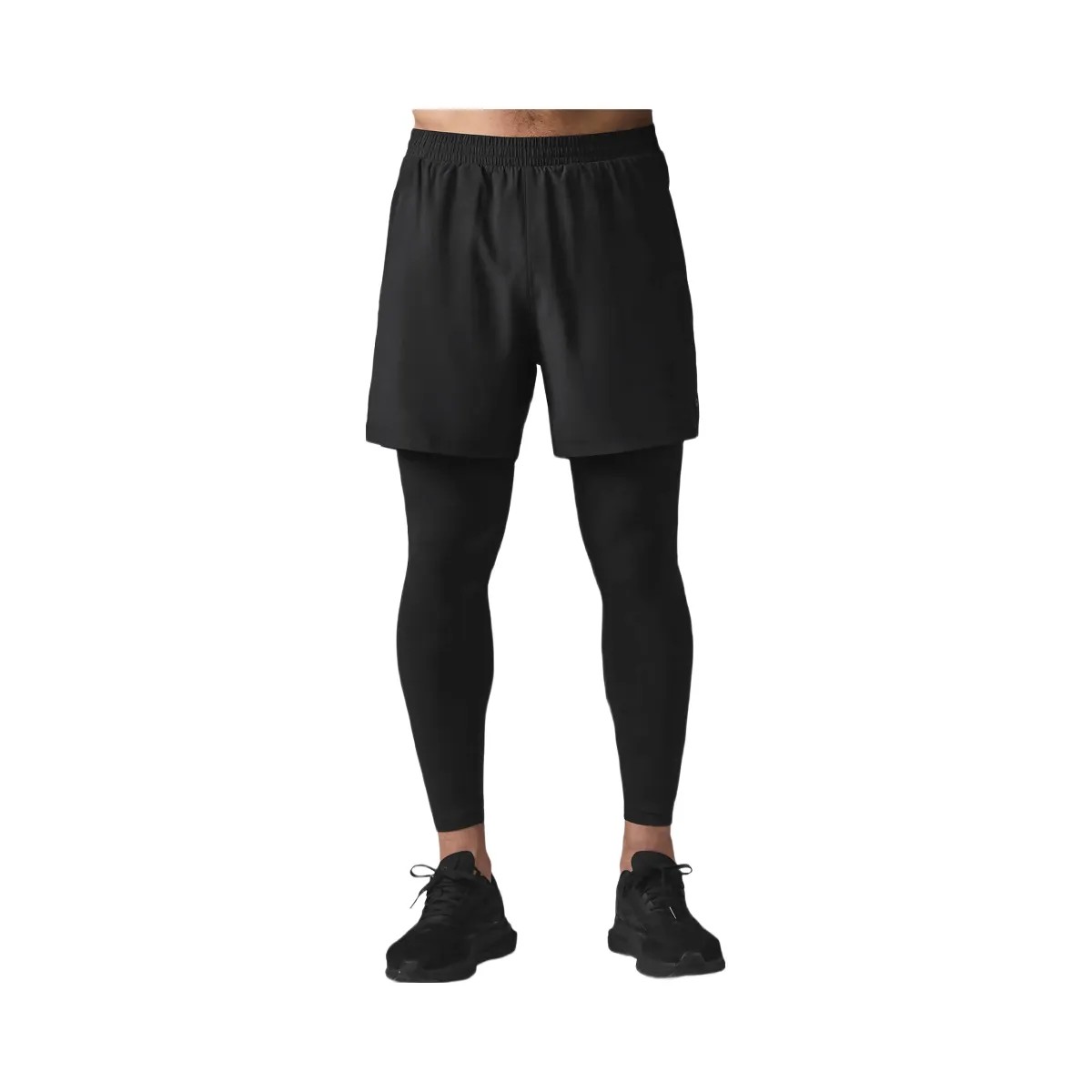 Alo Men's 5" Revival 2-in-1 Pant - Black/Black - HypeFly India View 3