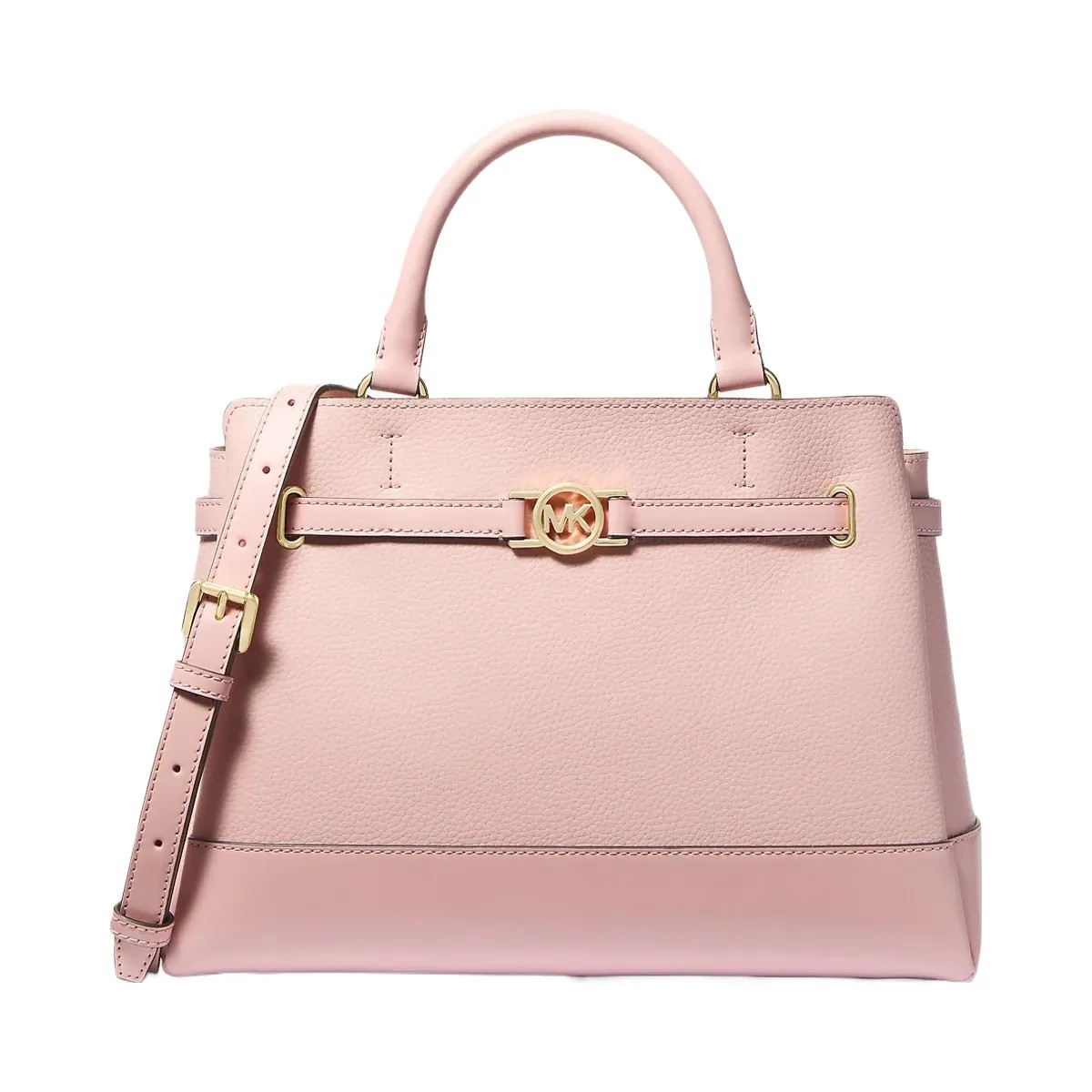 Michael Kors Reed Large Pebbled Leather Satchel Powder Blush - HypeFly India View 1