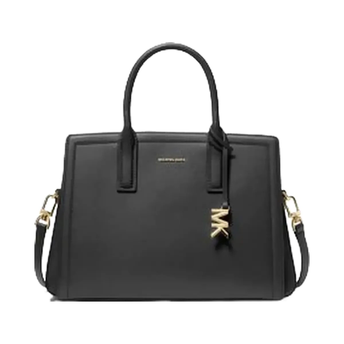 Michael Kors Laila Medium Leather Satchel Black - HypeFly India View 1