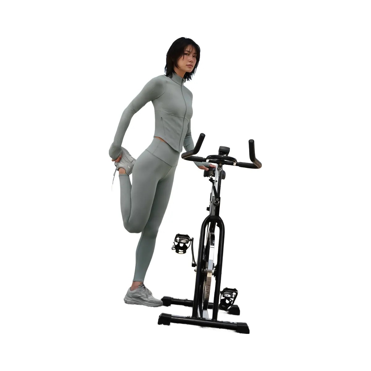 Alo Women's 7/8 High-Waist Airbrush Legging - Lunar Grey - HypeFly India View 6