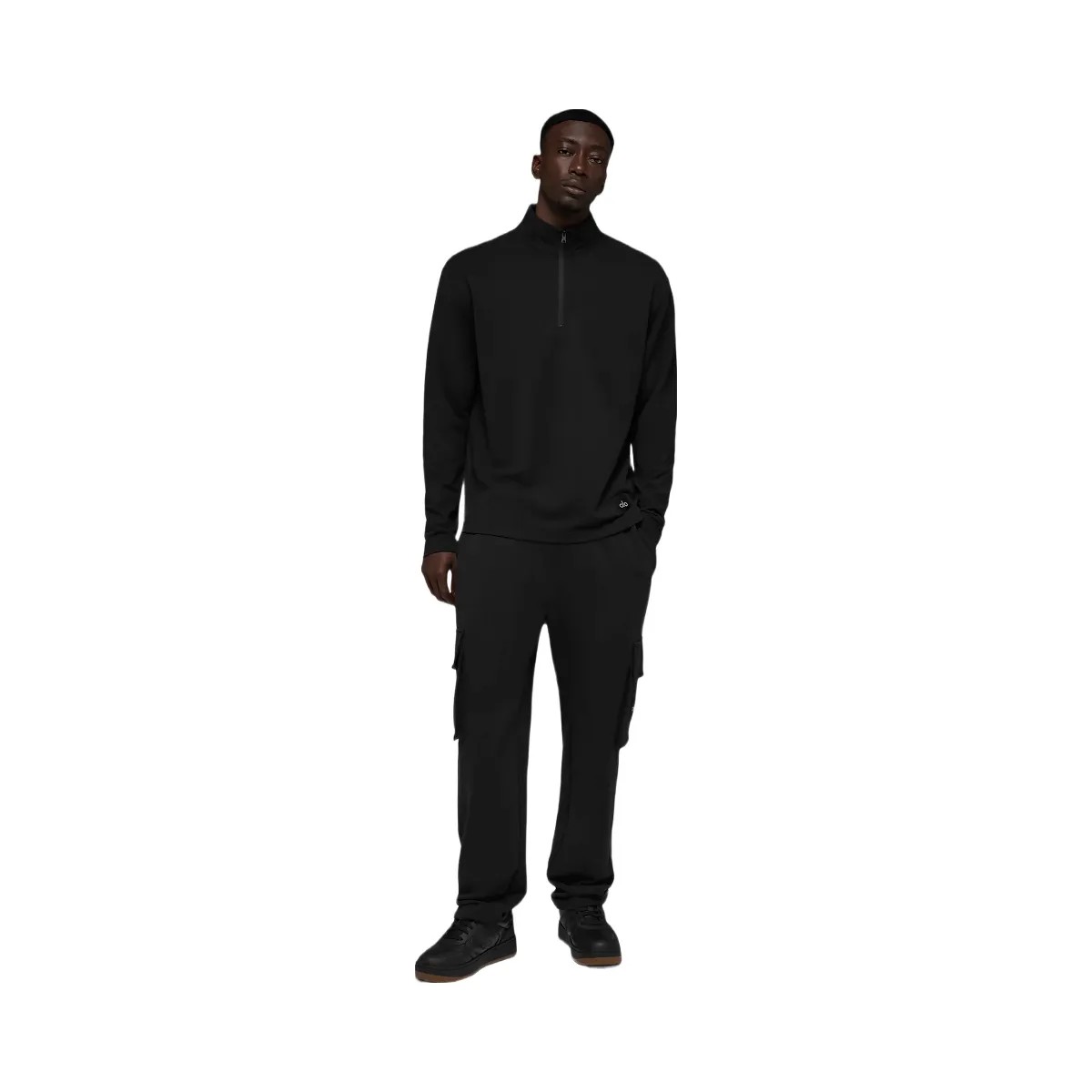 Alo Men's Double Take Long Sleeve 1/4 Zip - Black - HypeFly India View 5