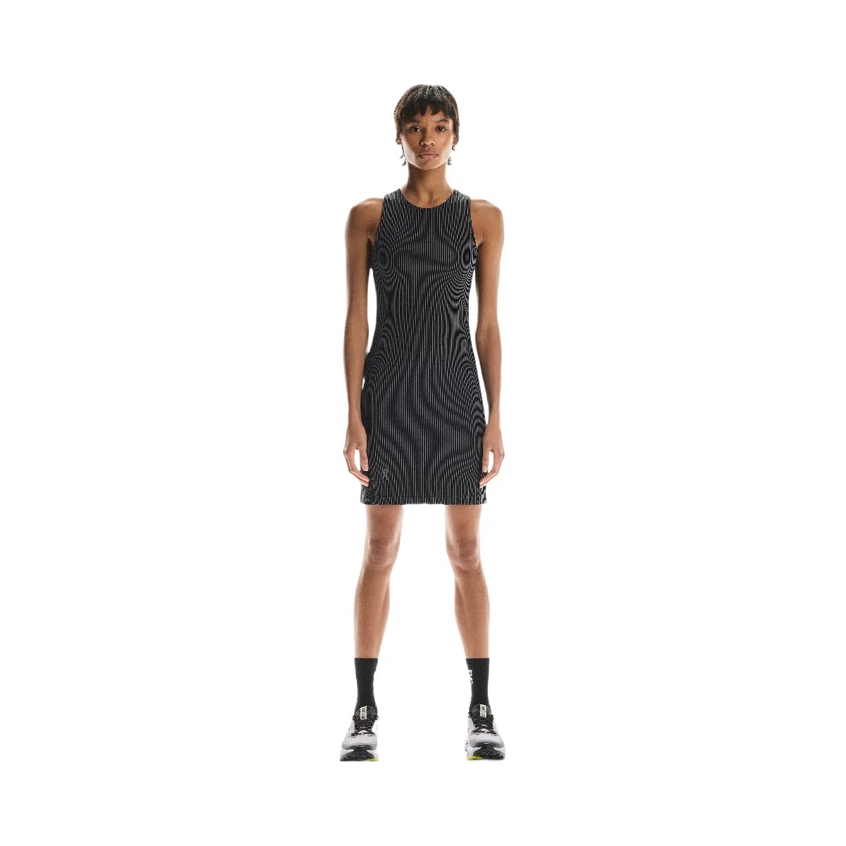 On All-Day Ribbed Dress Black | Rock  - HypeFly India View 1