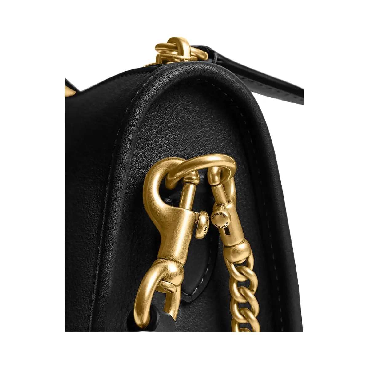 Coach Waverly Bag Natural Grain Leather-Brass-Black - HypeFly India View 3