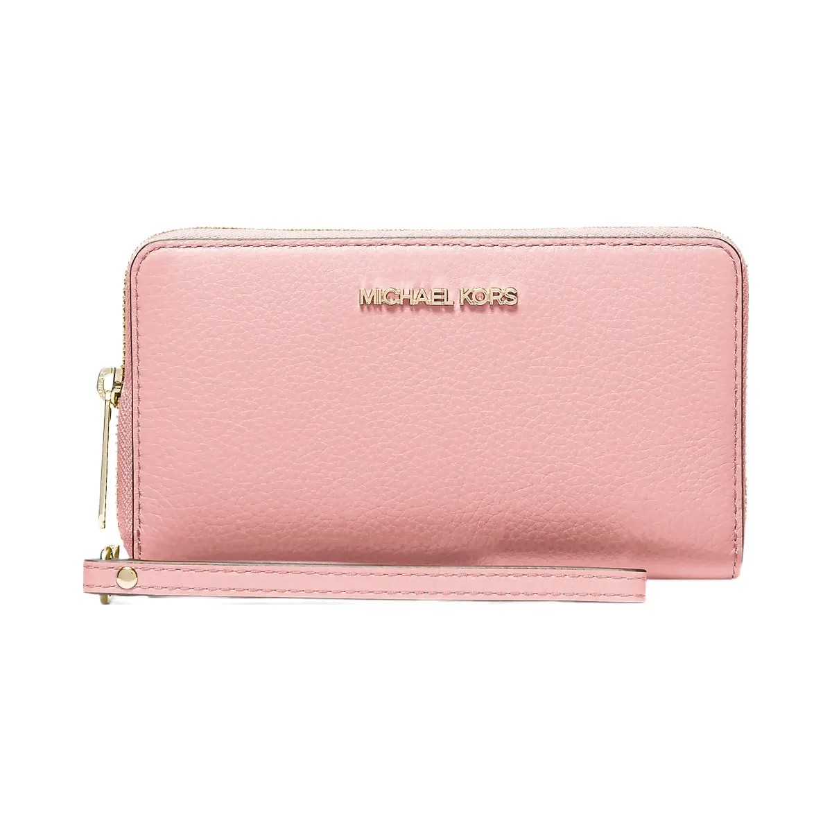 Michael Kors Large Pebbled Leather Smartphone Wristlet Powder Blush - HypeFly India View 1