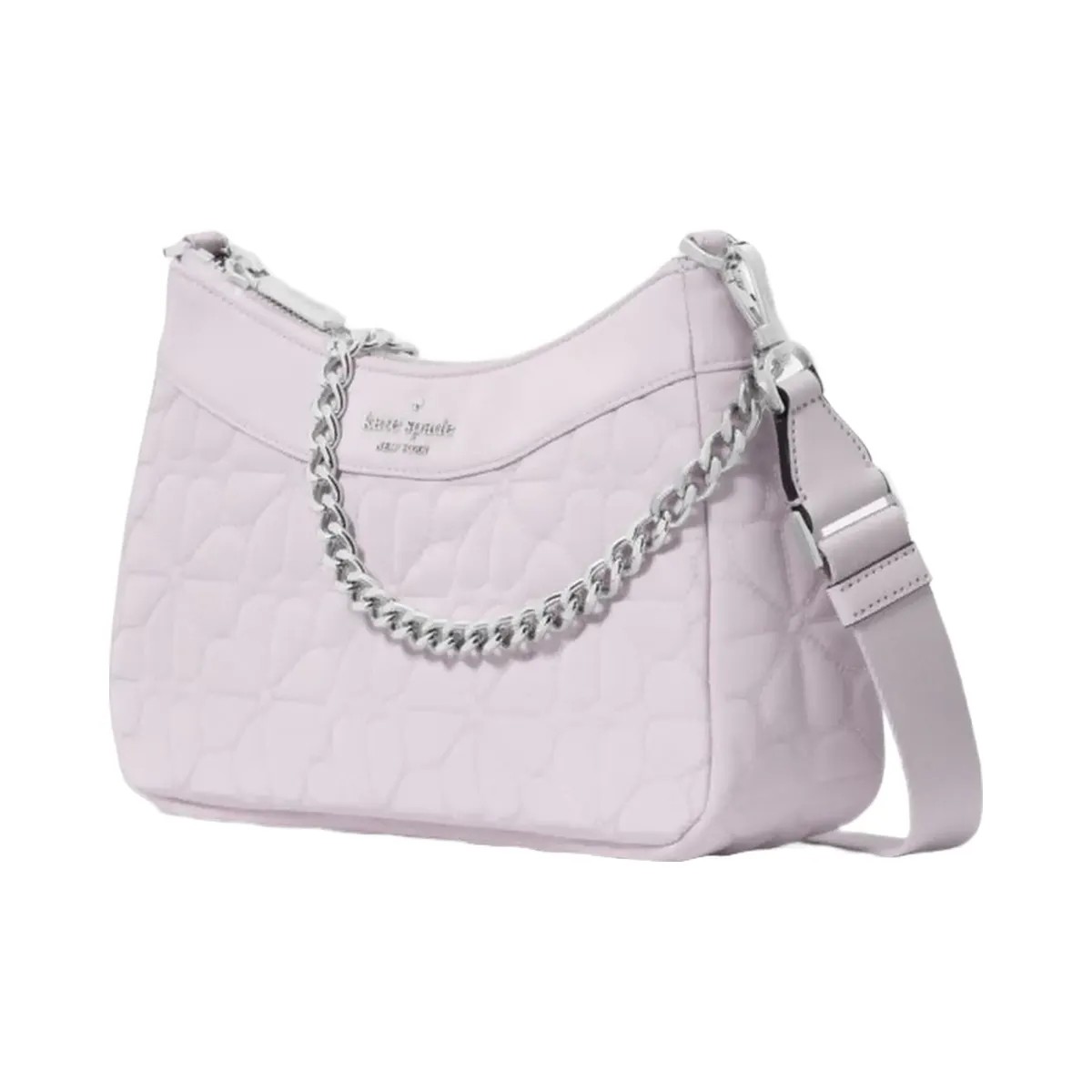 Kate Spade Flower Quilted Fabric Convertible Crossbody Pale Amethyst - HypeFly India View 3