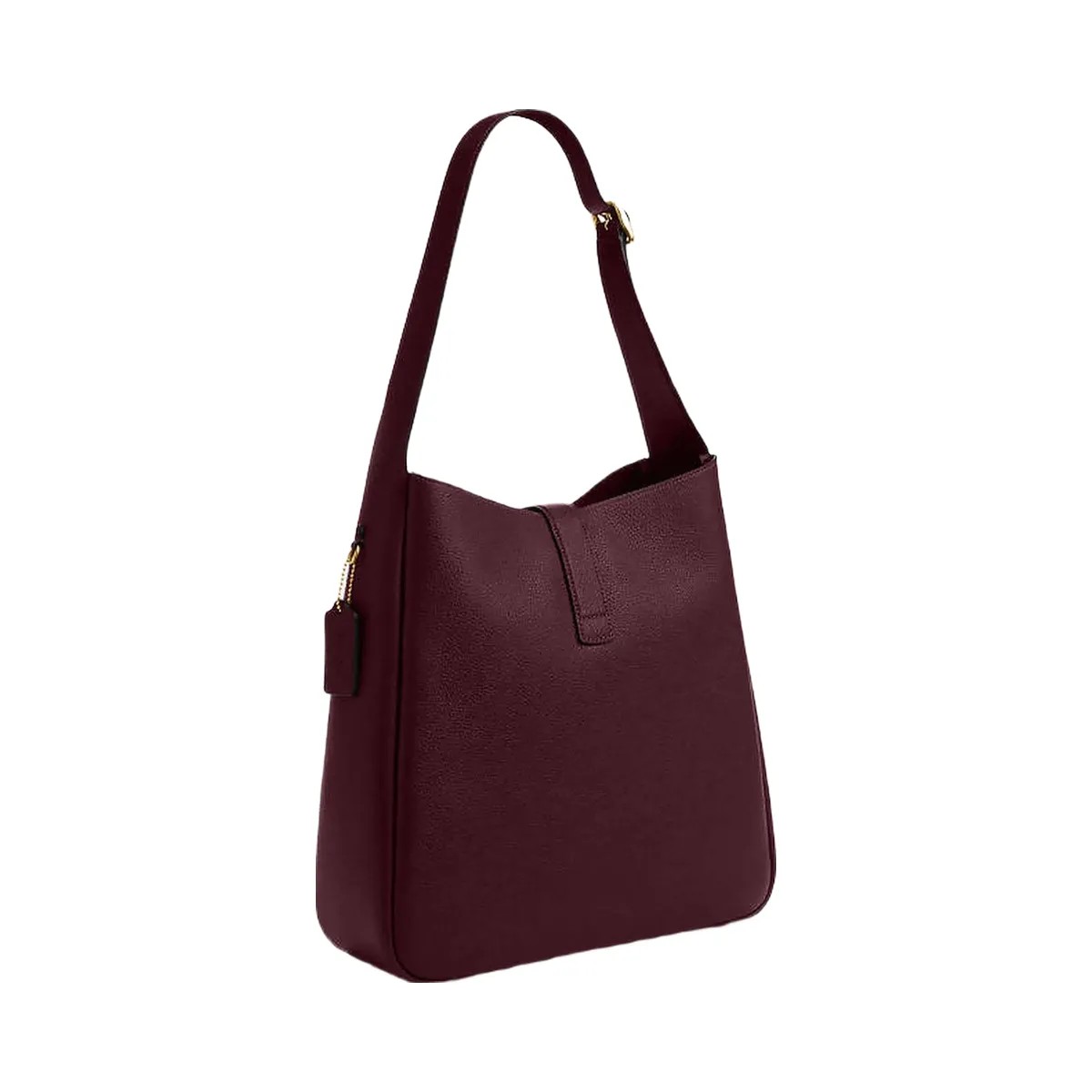 Coach Hadley Large Shoulder Bag Pebbled Leather-Im-Dark Wine - HypeFly India View 3