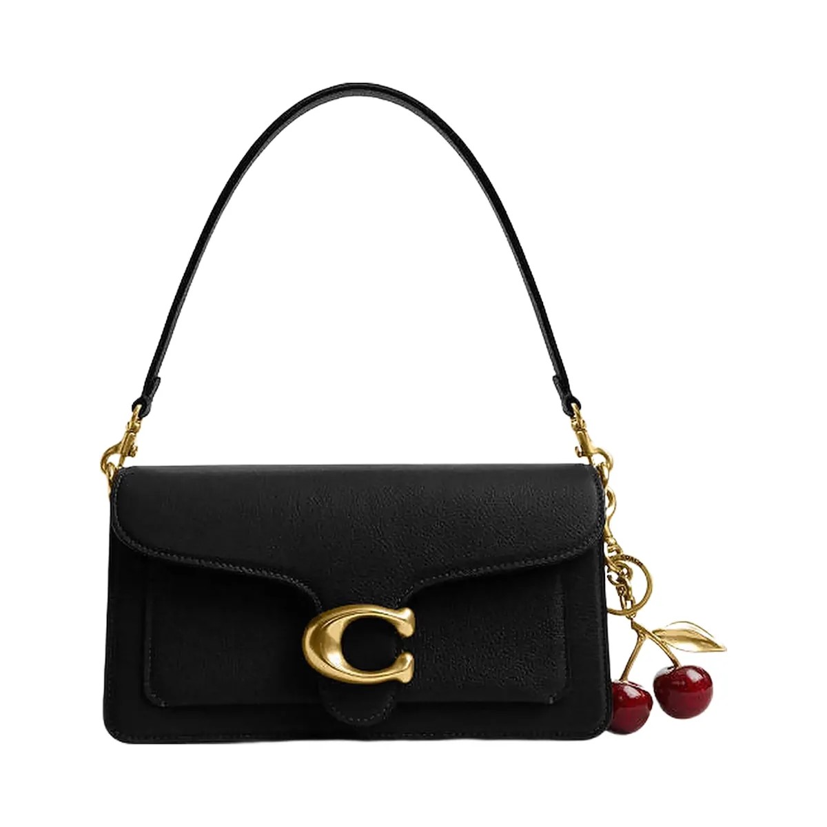 Coach Tabby Shoulder Bag 26 Polished Pebble Leather-Brass-Black - HypeFly India View 4