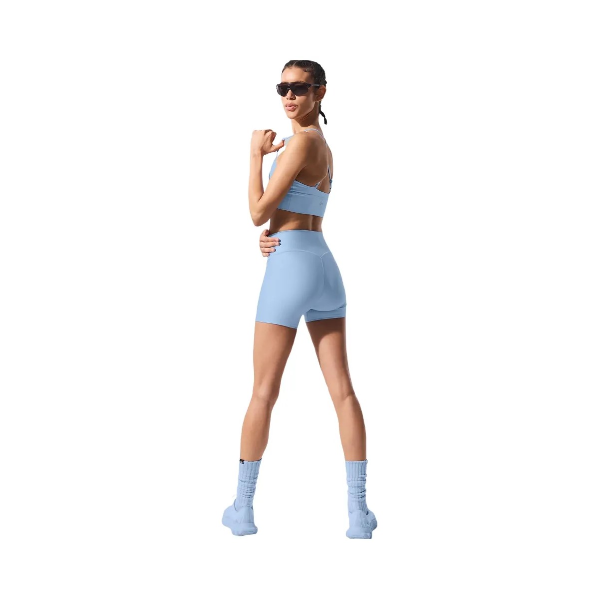 Alo Women's 5" Airlift Energy Short - Seashell Blue - HypeFly India View 3