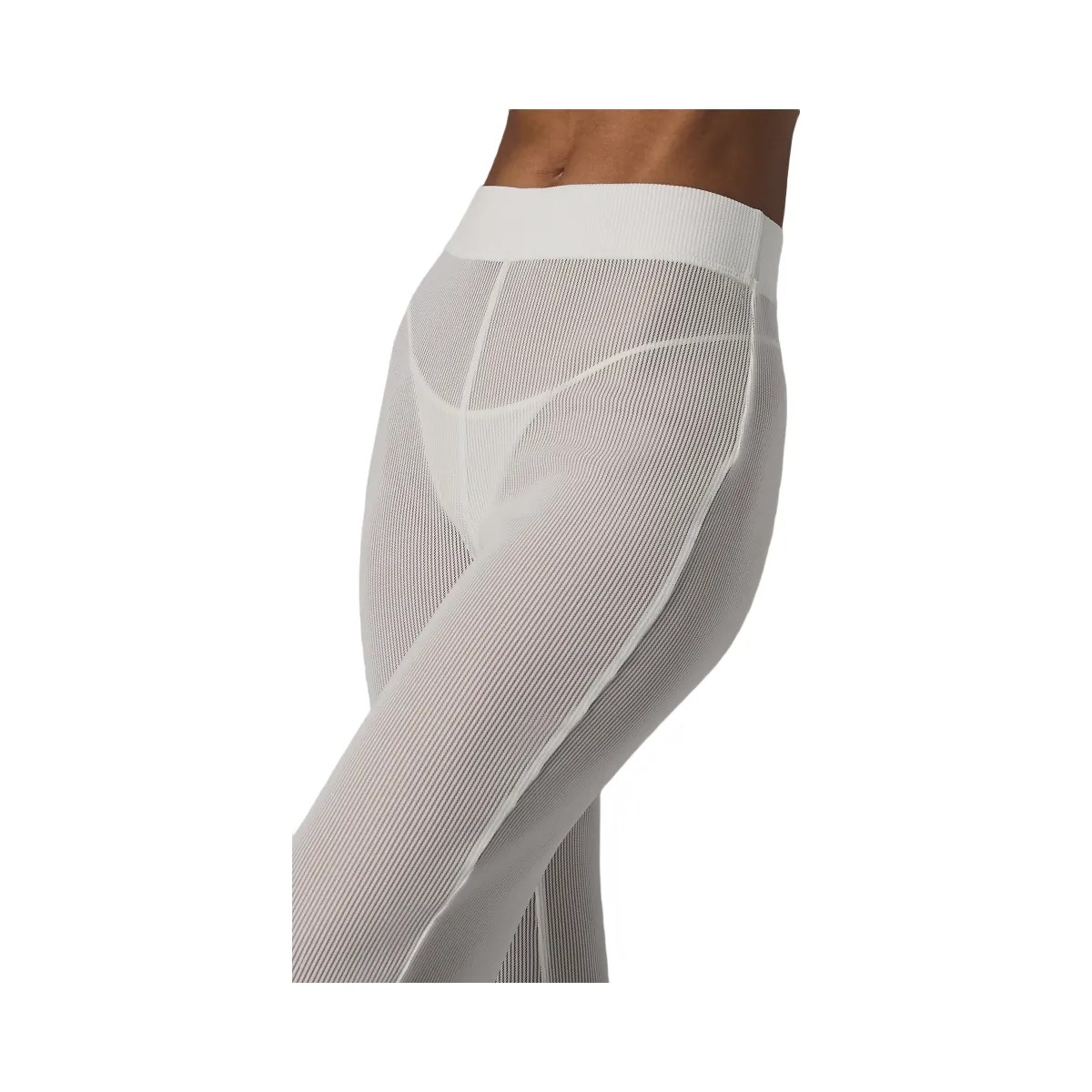 Alo Women's Striped Mesh Tropical Nights Flare Pant - Ivory - HypeFly India View 2
