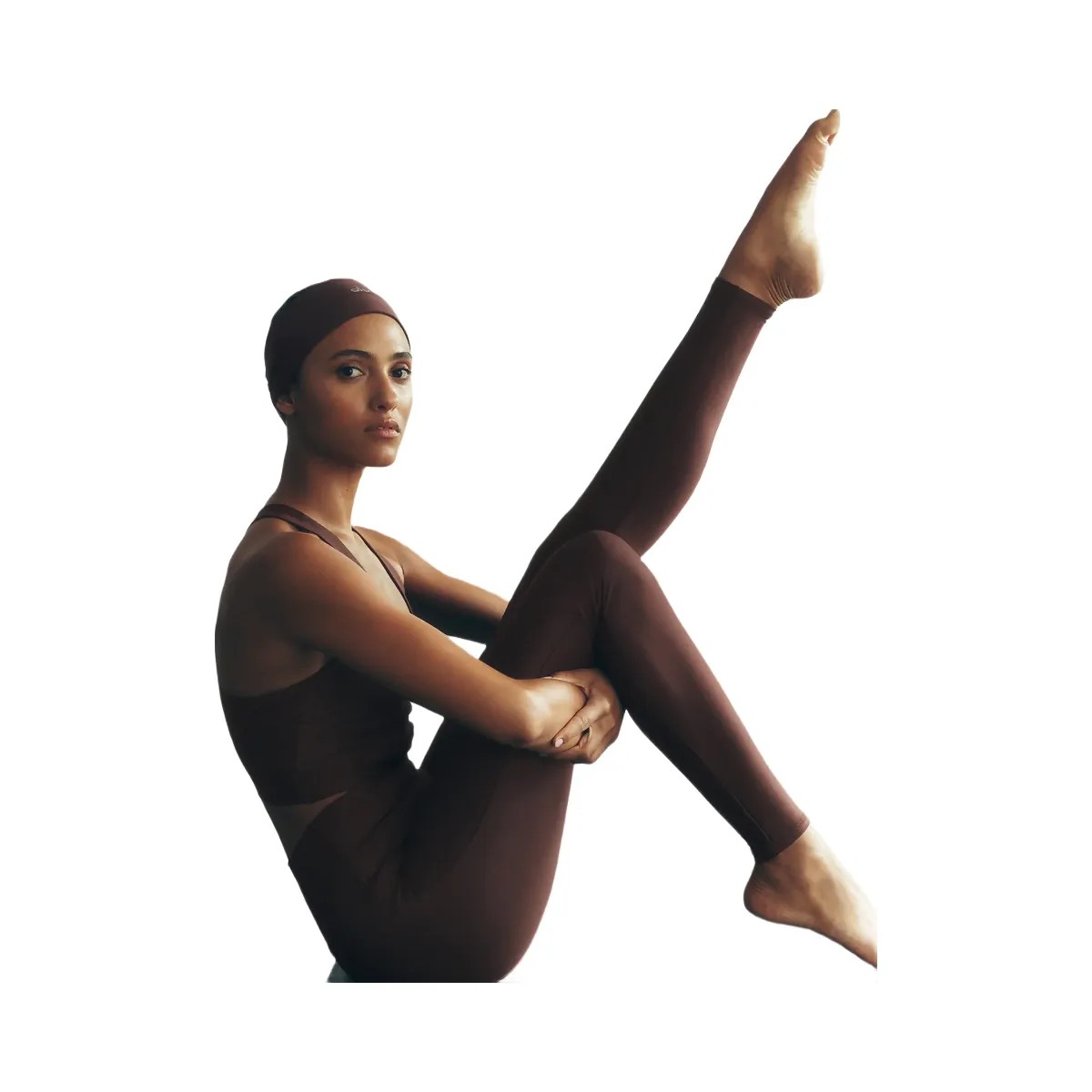 Alo Women's Airlift High-Waist Sleek Legging - Brownstone - HypeFly India View 6