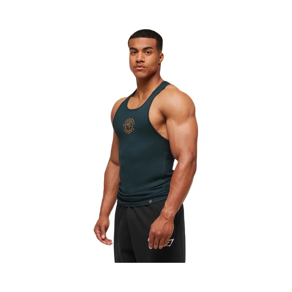 Gymshark Legacy Ribbed Tank - Deep Petrol Blue - HypeFly India View 2