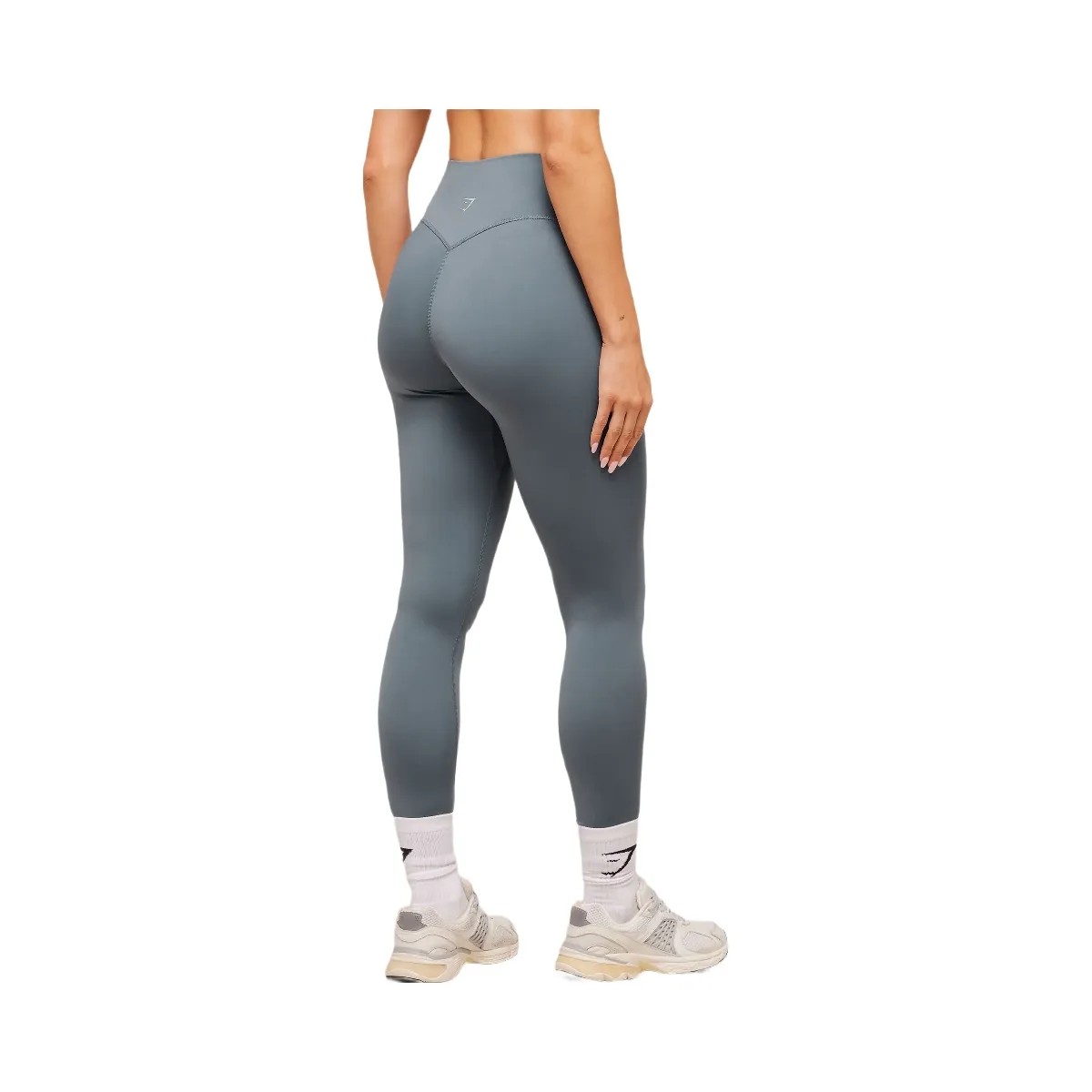 Gymshark Wordmark Waistband Leggings - Iron Blue - HypeFly India View 3