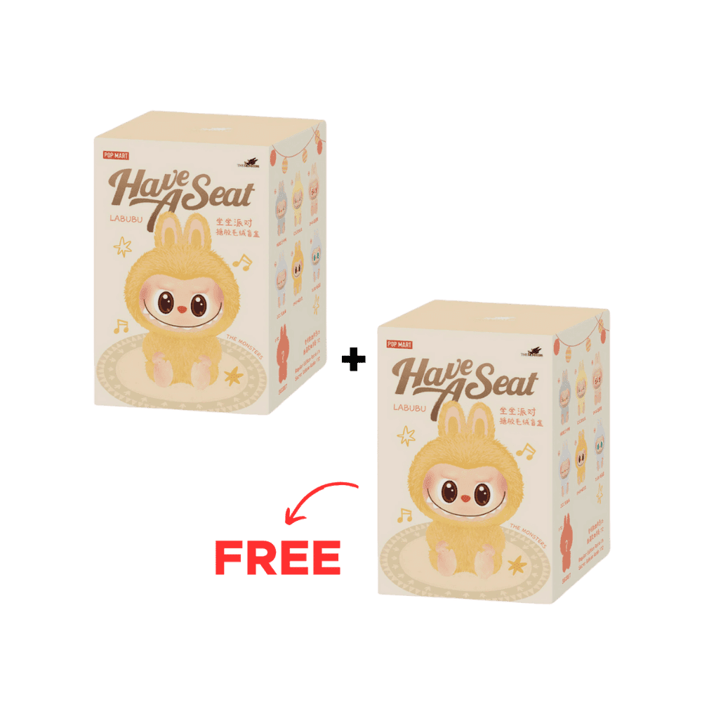  BUY 1 GET 1 FREE - Pop Mart Labubu The Monsters Have a Seat Vinyl Plush Sealed Case Pack of 1+1 - HypeFly India View 1