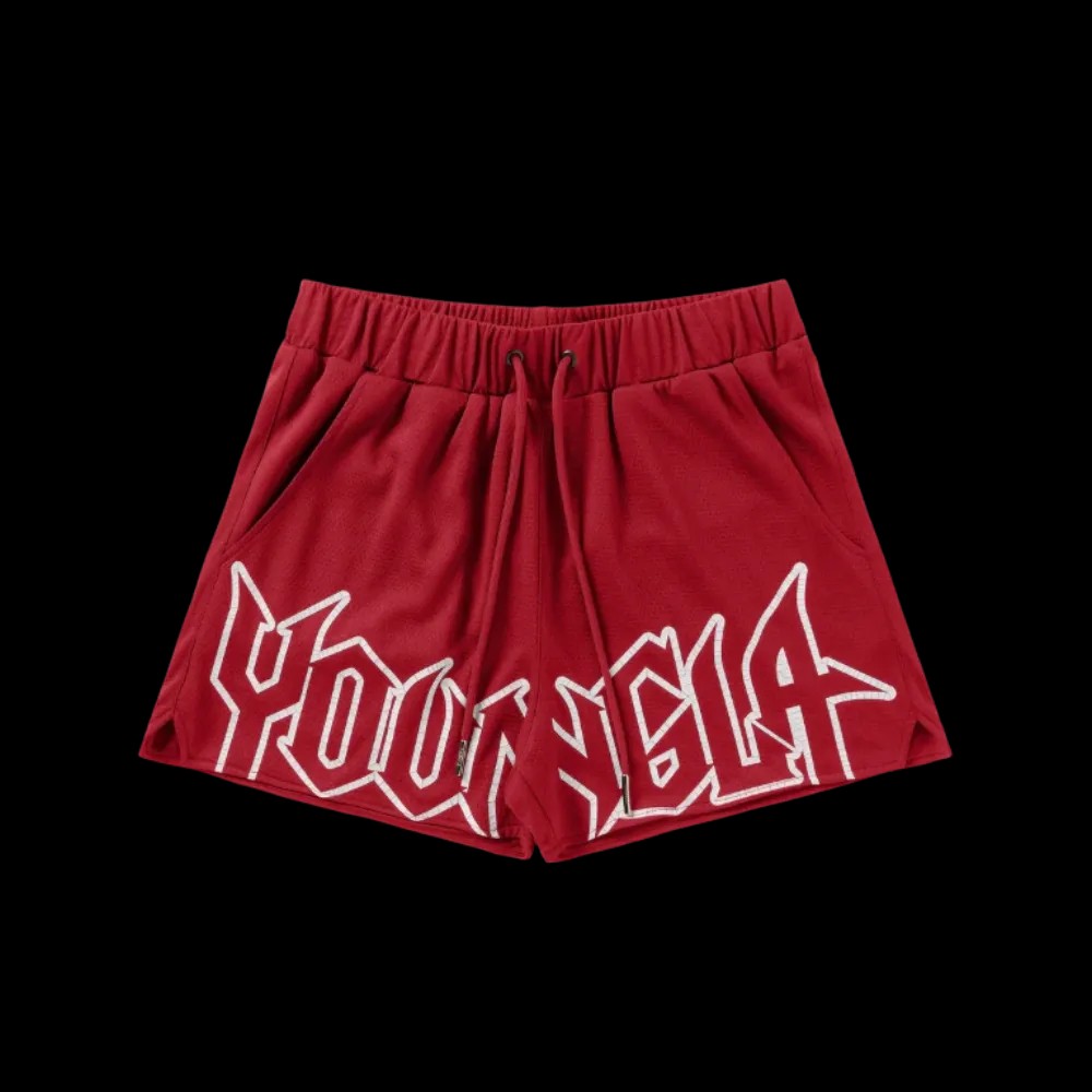 YoungLA All-Star Shorts Red - HypeFly India View 1