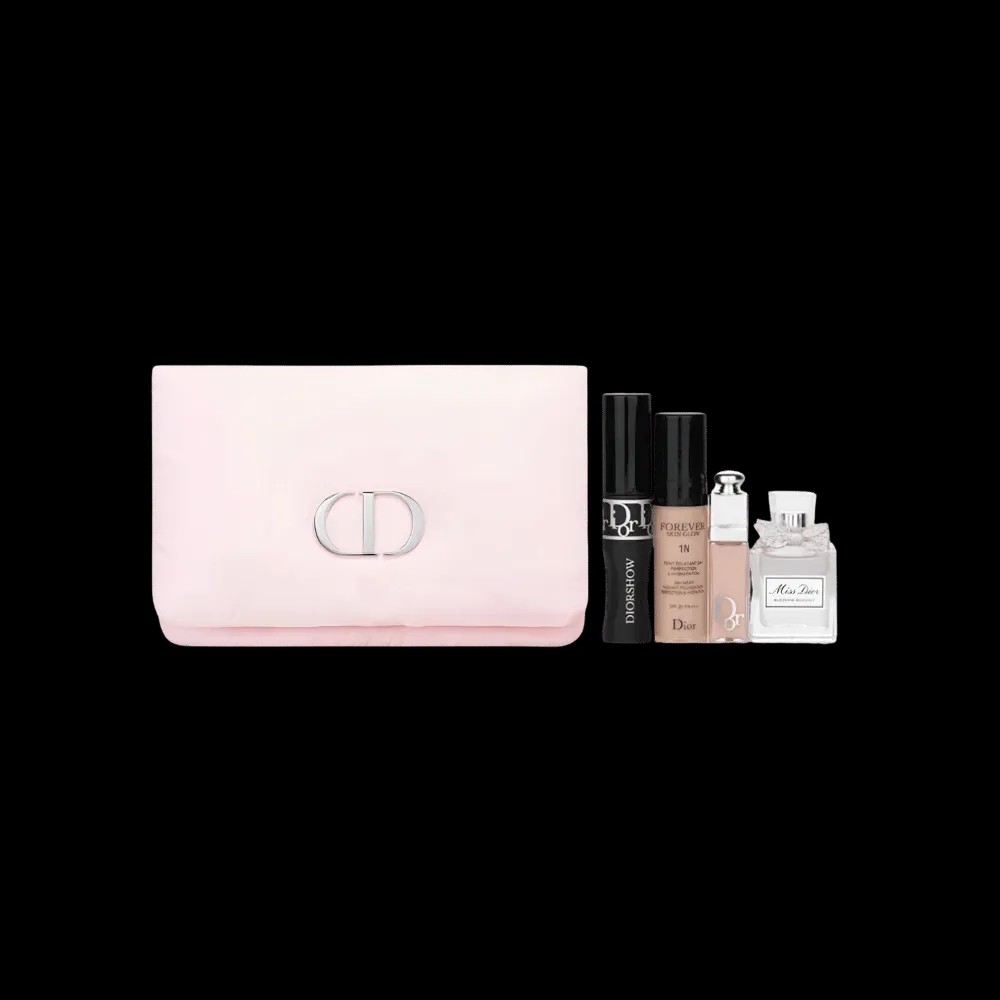 Dior Blooming Bouquet Pouch Set (EDT 0.2 fl oz (5 ml), Lip Maximizer, Foundation, Mascara) - HypeFly India View 1