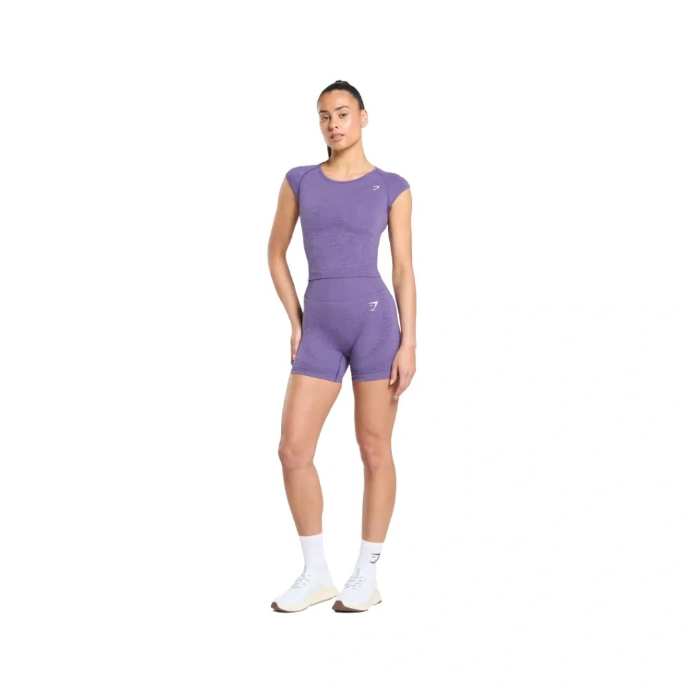 Gymshark Vital Scoop Neck Top Functional Purple Marl - HypeFly India View 5