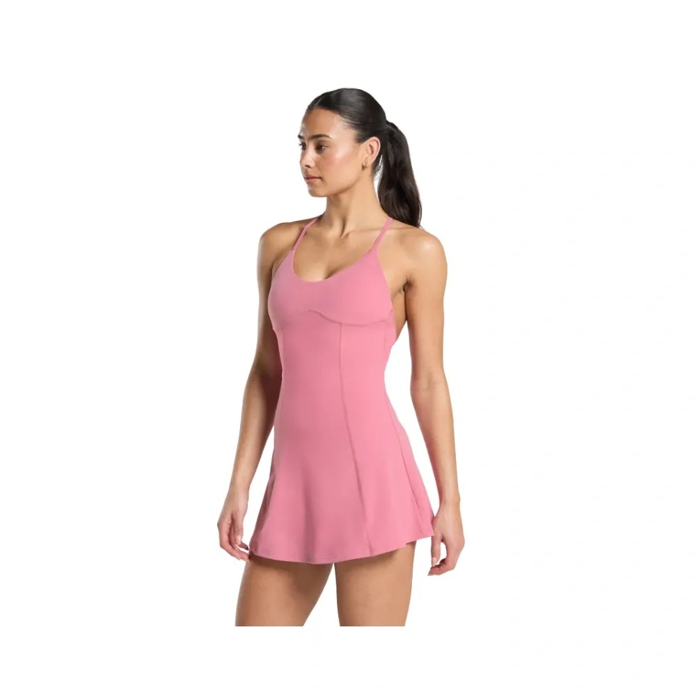 Gymshark Strappy 2-in-1 Dress Sunset Pink - HypeFly India View 3