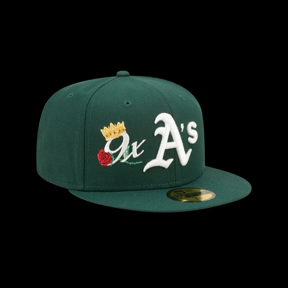 New era green Oakland athletics 59fifty Fitted Cap - HypeFly India View 1