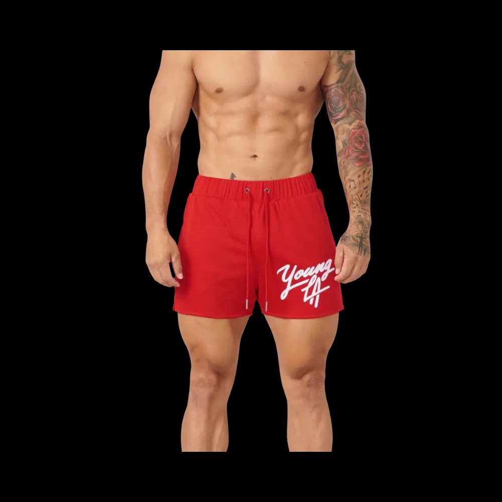 YoungLA Legacy Shorts Red - HypeFly India View 1