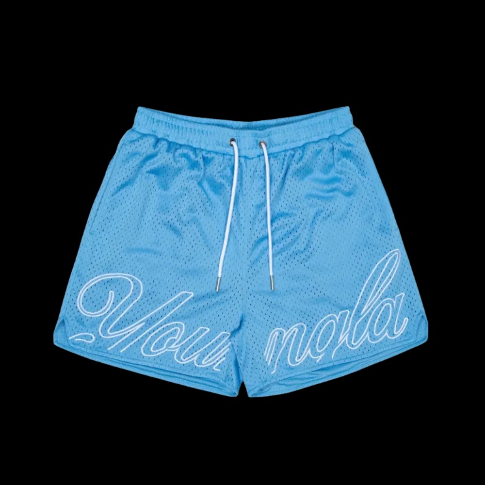YoungLA Championship Shorts Carolina Blue - HypeFly India View 1