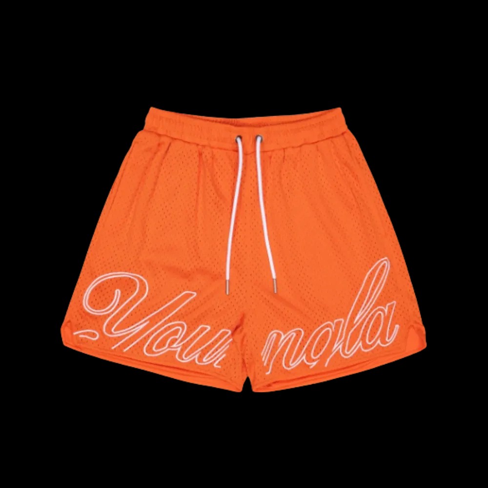 YoungLA Championship Shorts Orange - HypeFly India View 1