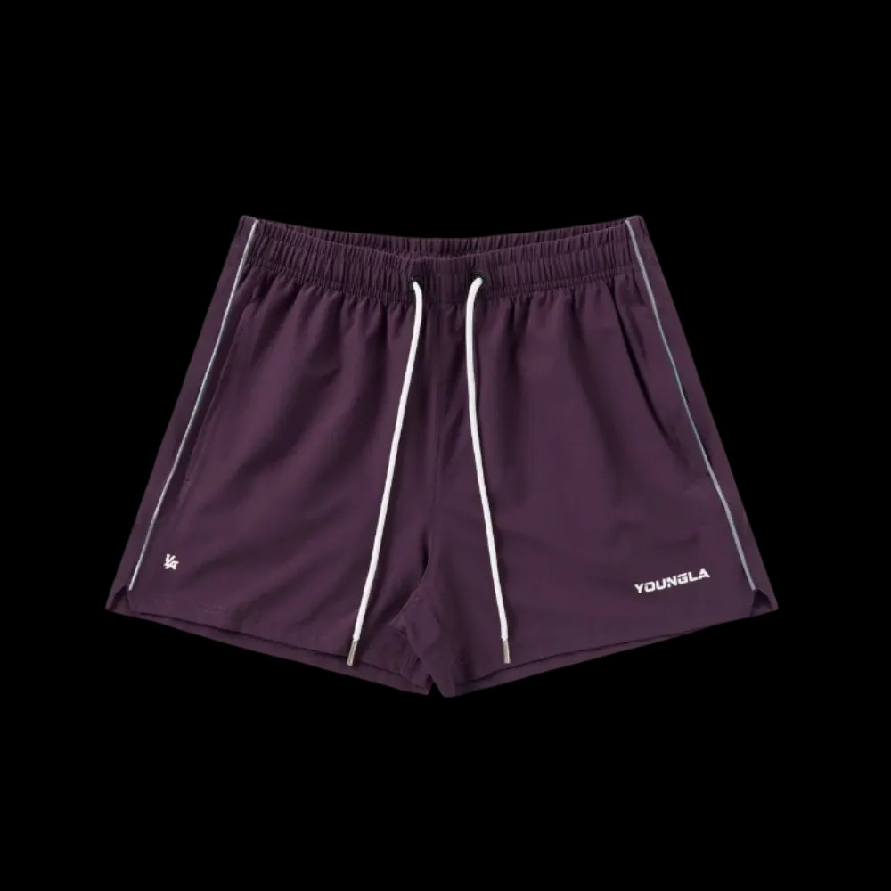 YoungLA Leg Day Shorts Deep Purple - HypeFly India View 1