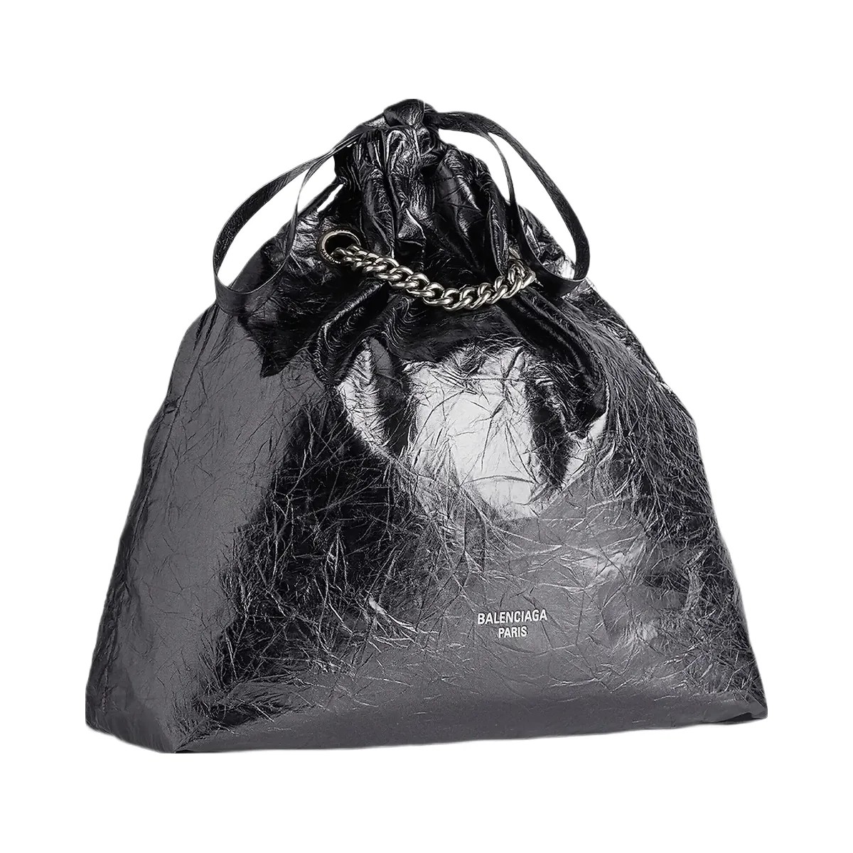 Balenciaga Crush Medium Metallized Tote Bag - HypeFly India View 2