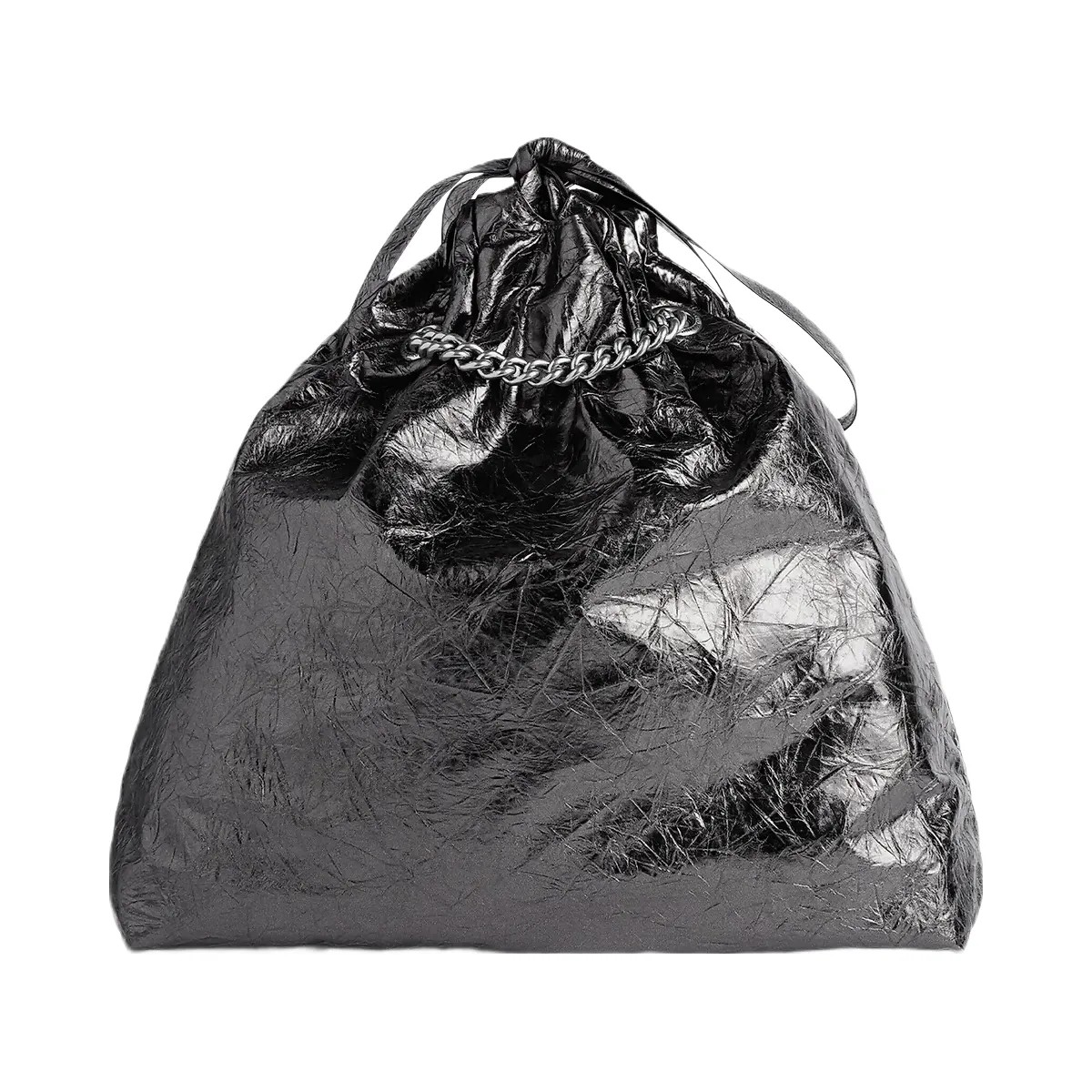 Balenciaga Crush Medium Metallized Tote Bag - HypeFly India View 4