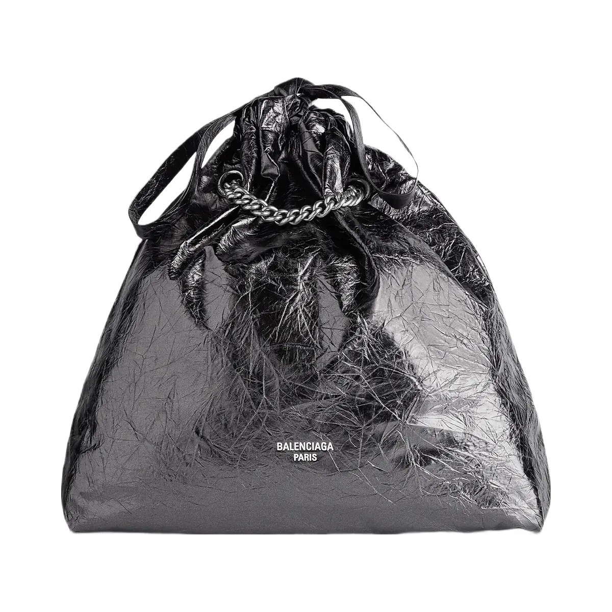 Balenciaga Crush Medium Metallized Tote Bag - HypeFly India View 5