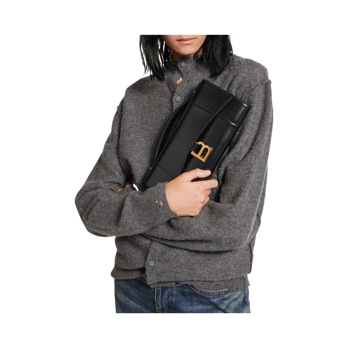 Balenciaga Hourglass Pochette with Chain - HypeFly India View 3