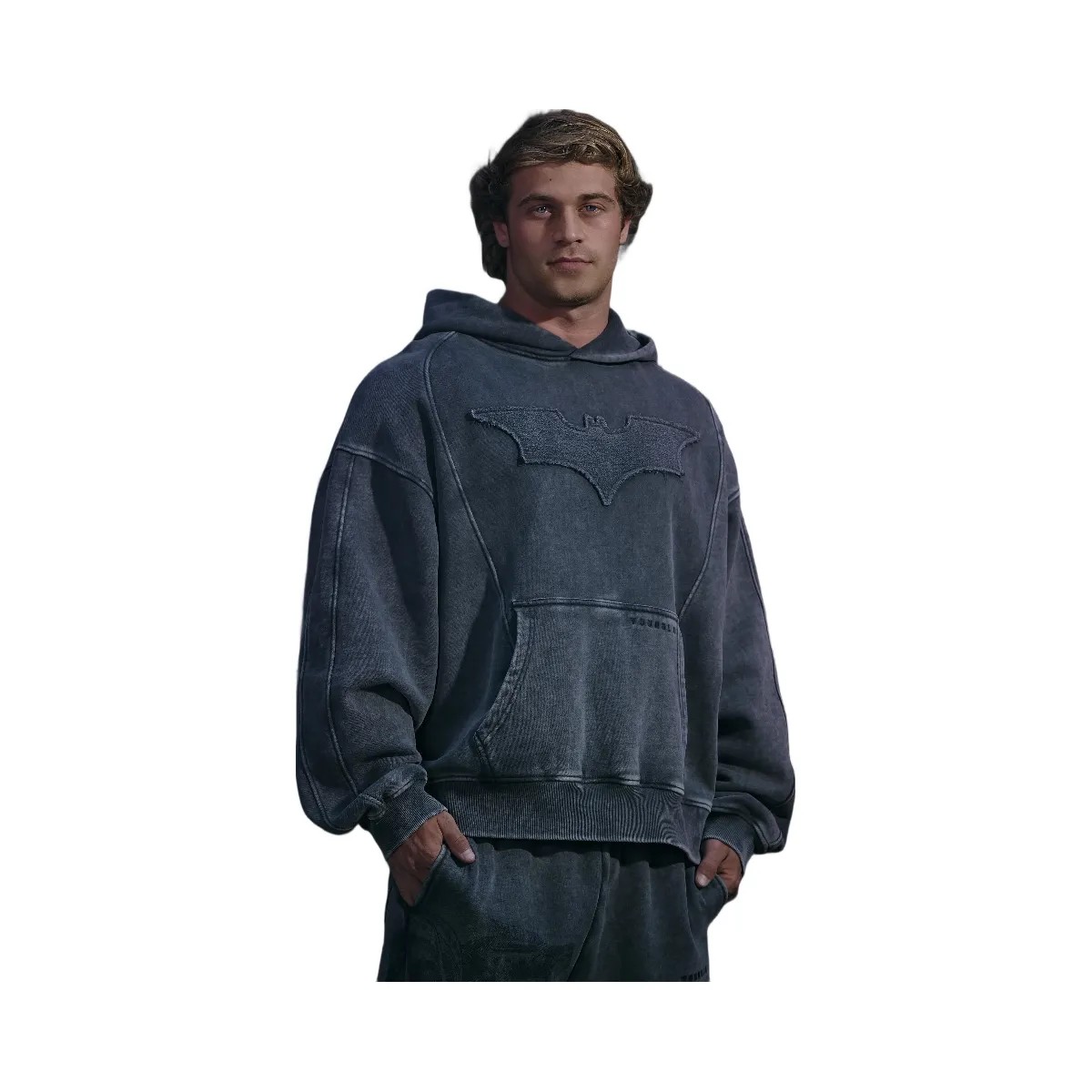YoungLA Batman Stealth Hoodies 'Black Wash - HypeFly India View 2