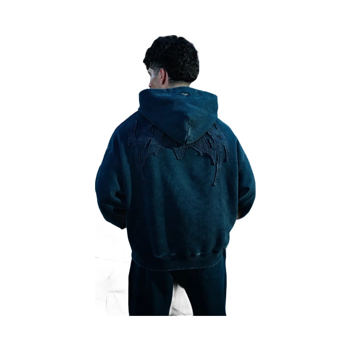 YoungLA Batman Stealth Hoodies 'Black Wash - HypeFly India View 4