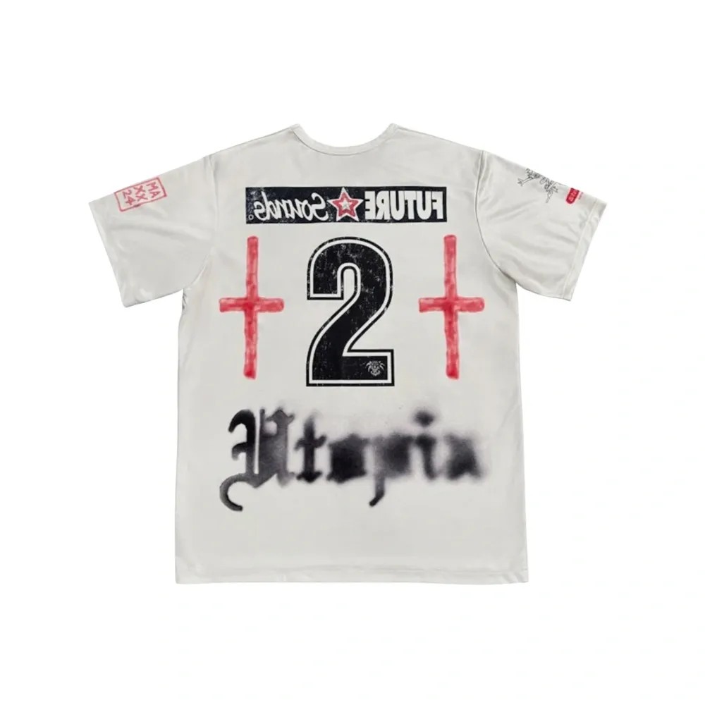 Travis Scott England Soccer Jersey White - HypeFly India View 1