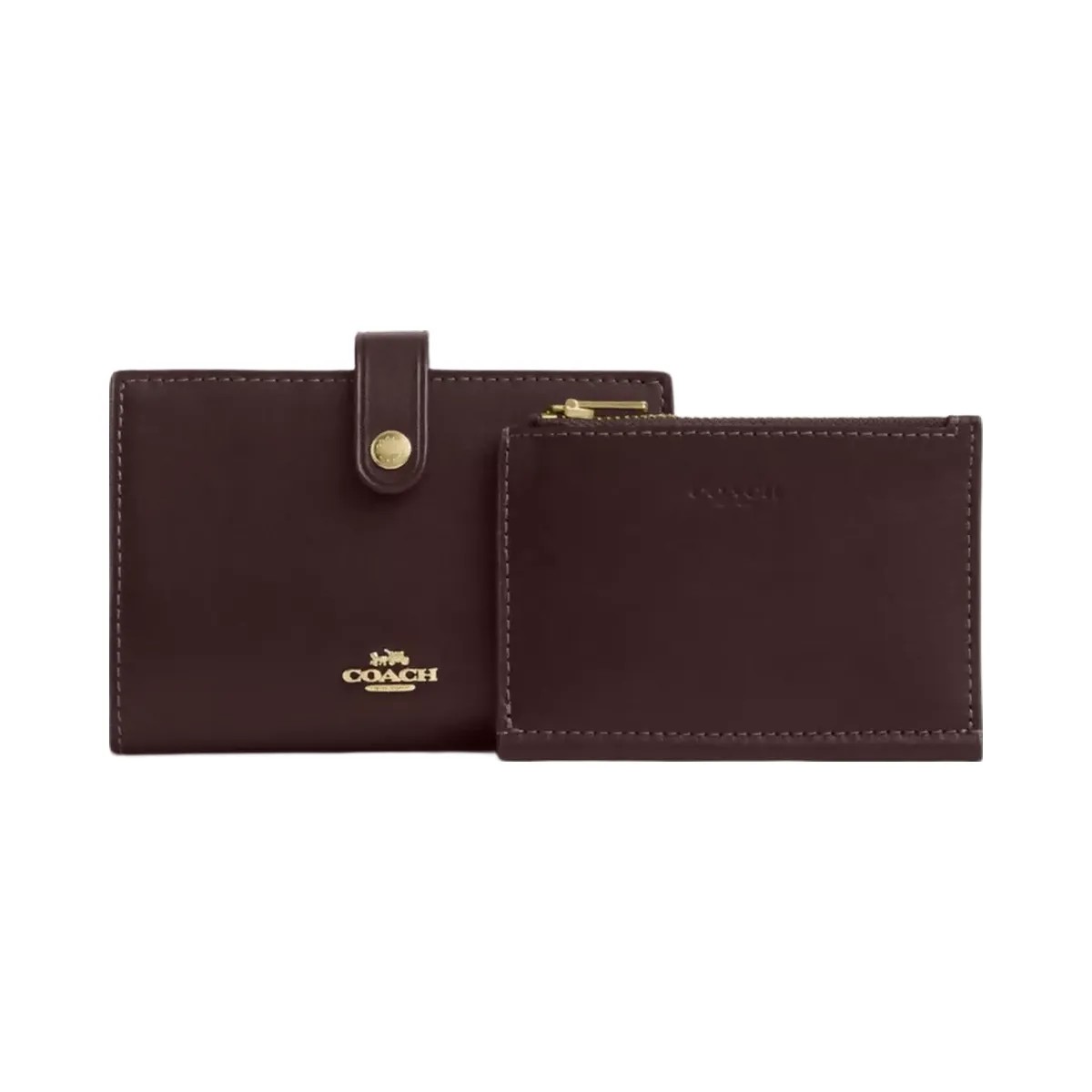 Coach 2-In-1 Wallet in Gold Espresso - HypeFly India View 2