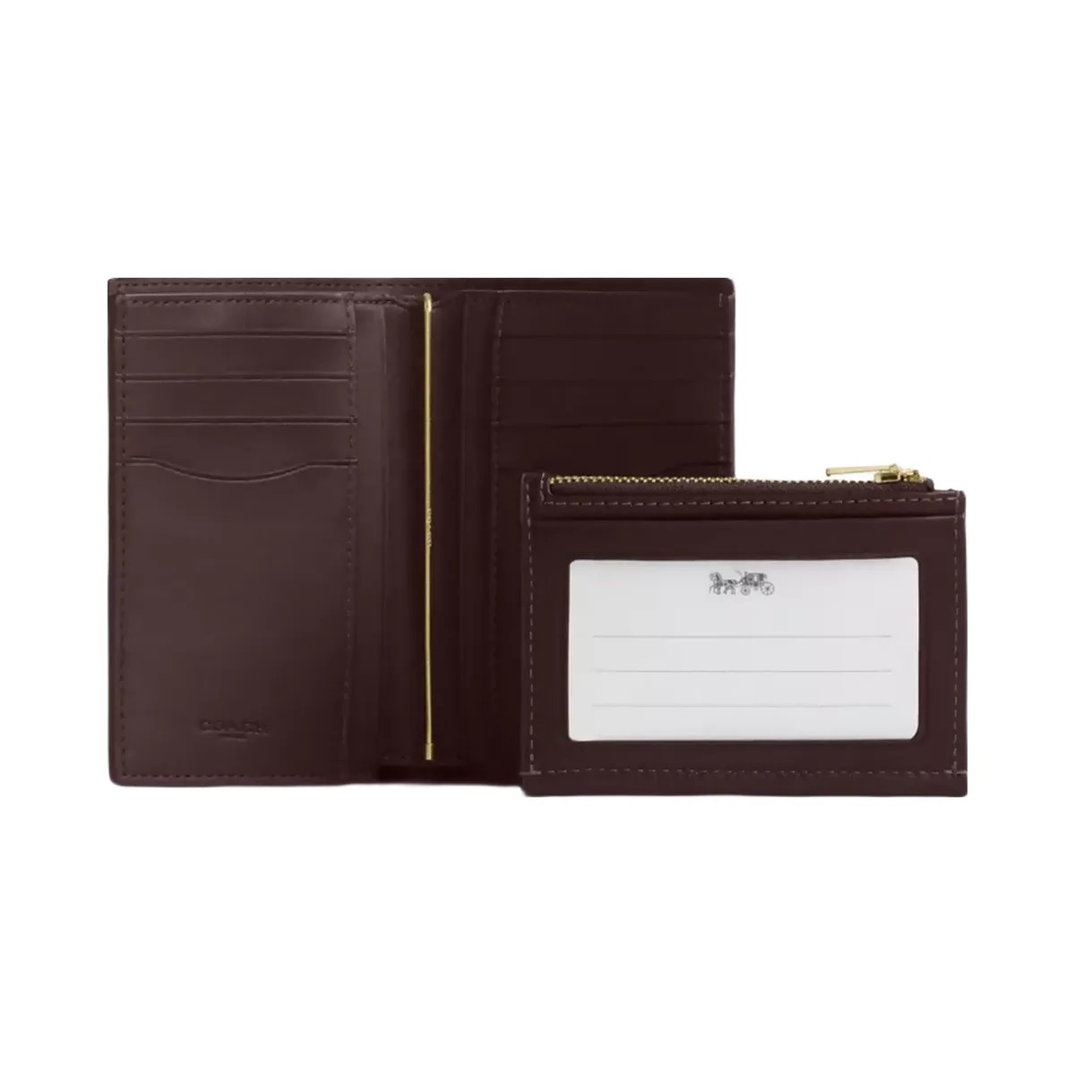 Coach 2-In-1 Wallet in Gold Espresso - HypeFly India View 3