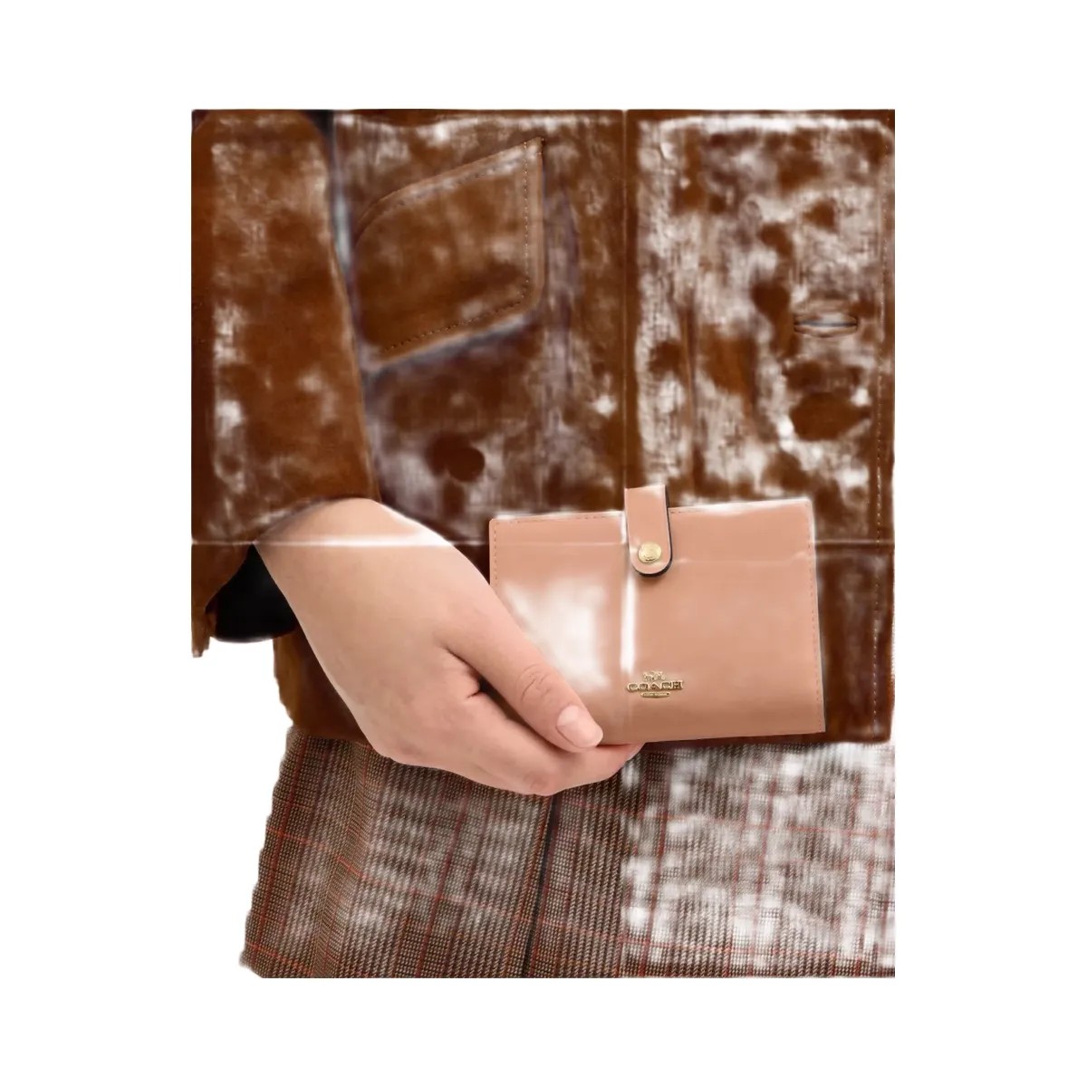 Coach 2-In-1 Wallet in Gold Light Pink - HypeFly India View 5