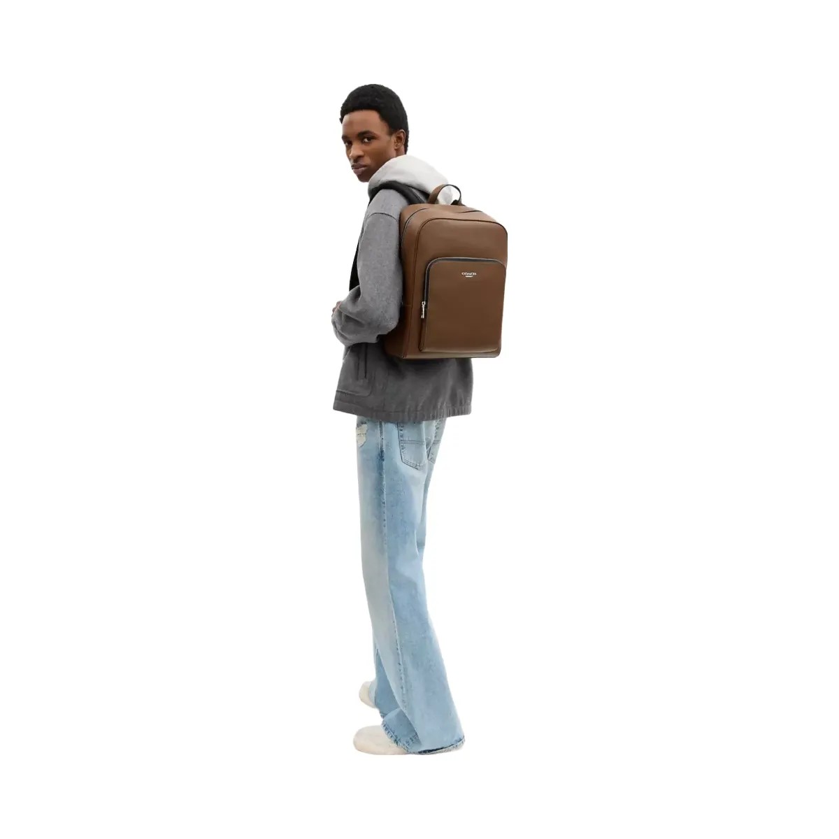 Coach Aiden Backpack in Silver Chestnut - HypeFly India View 4