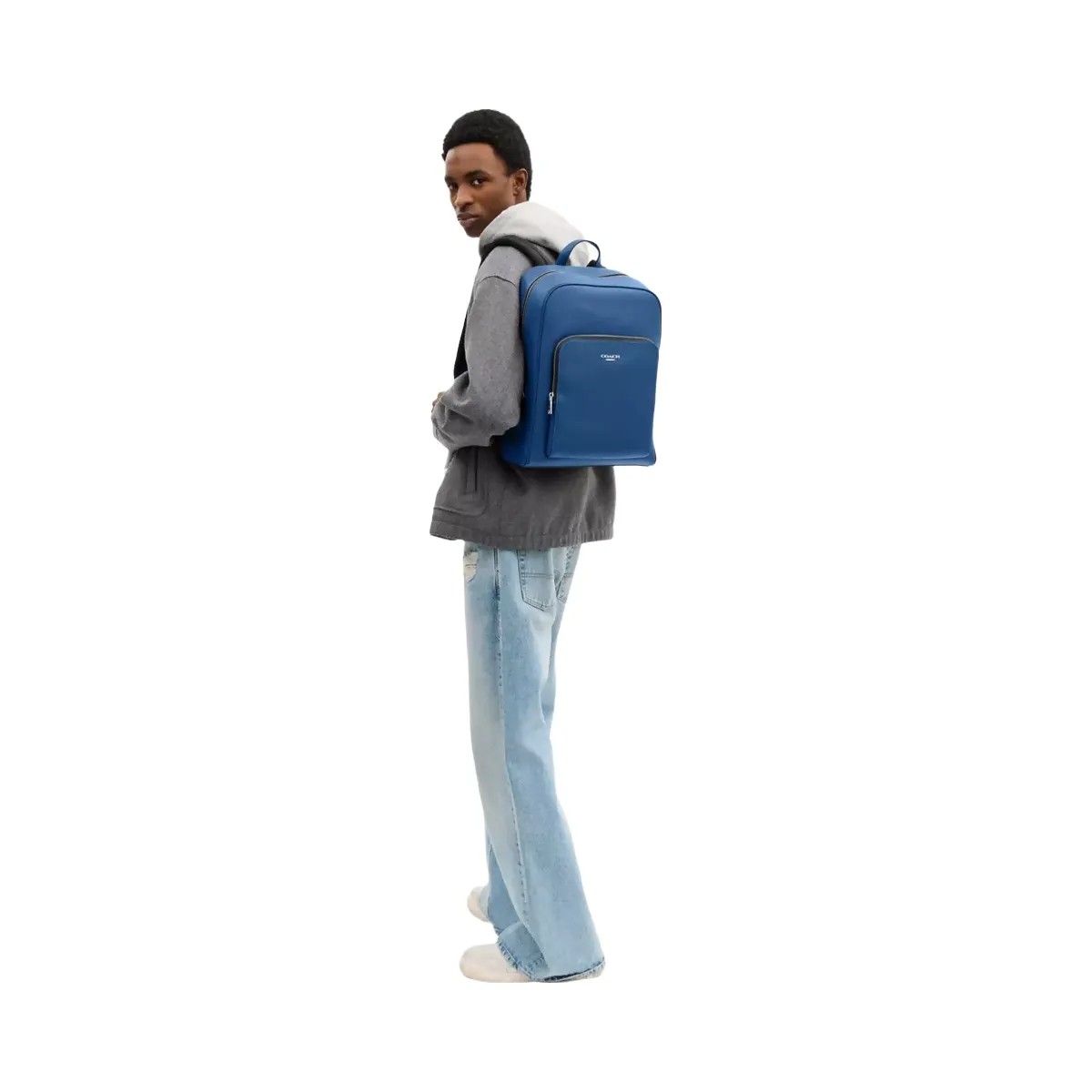 Coach Aiden Backpack in Silver True Blue - HypeFly India View 4