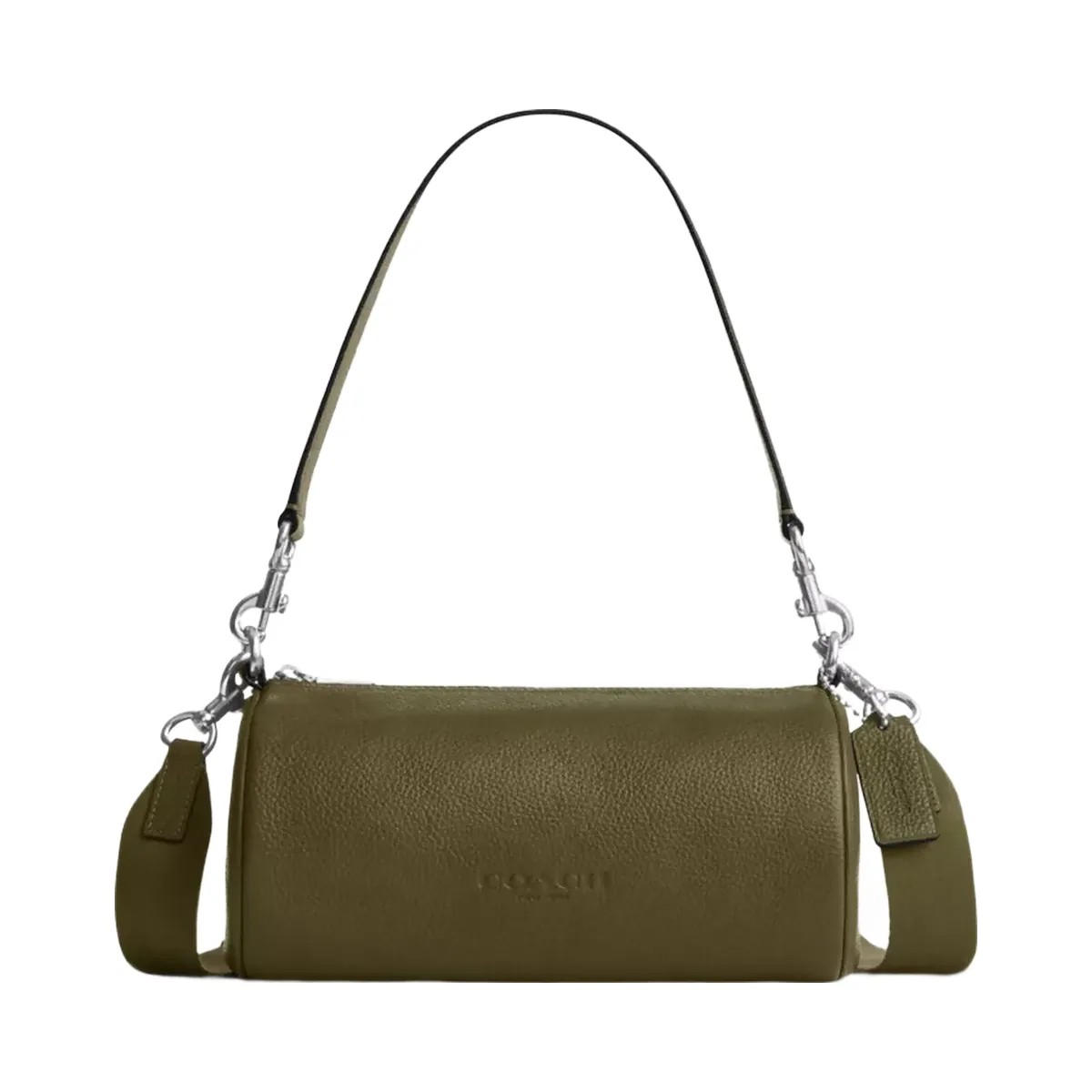 Coach Andre Barrel Bag 24 in Silver Olive - HypeFly India View 1