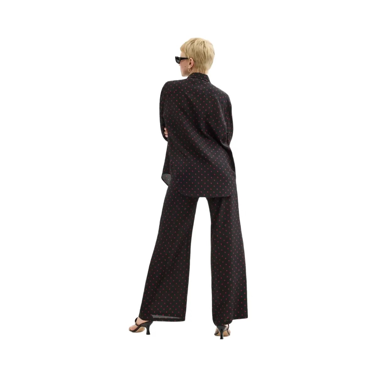 Coach Apple Dot Pants Black Red - HypeFly India View 3