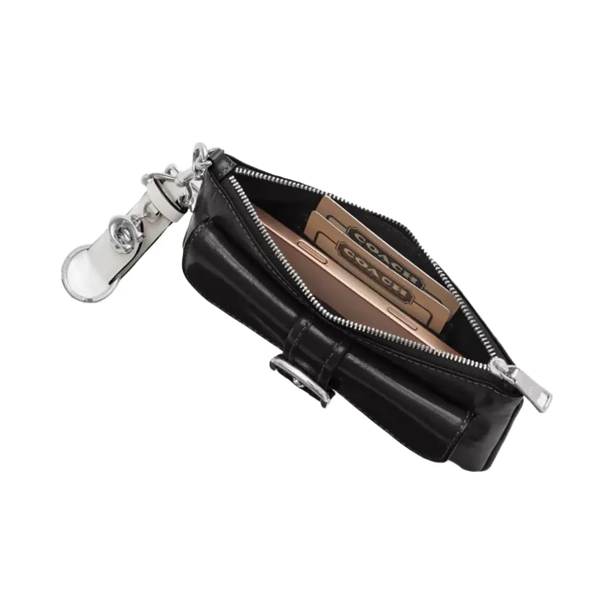 Coach Ashton Wristlet in Silver Black - HypeFly India View 2