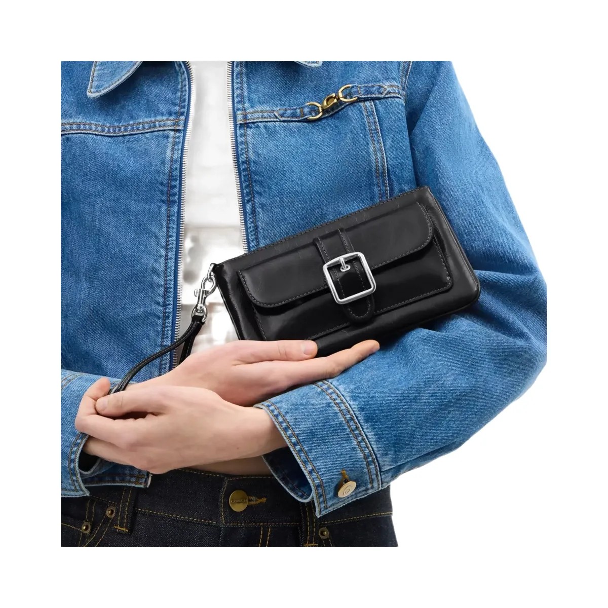Coach Ashton Wristlet in Silver Black - HypeFly India View 4