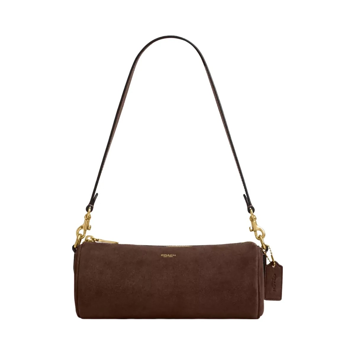 Coach Barrel Bag in Brass Dark Chocolate - HypeFly India View 1