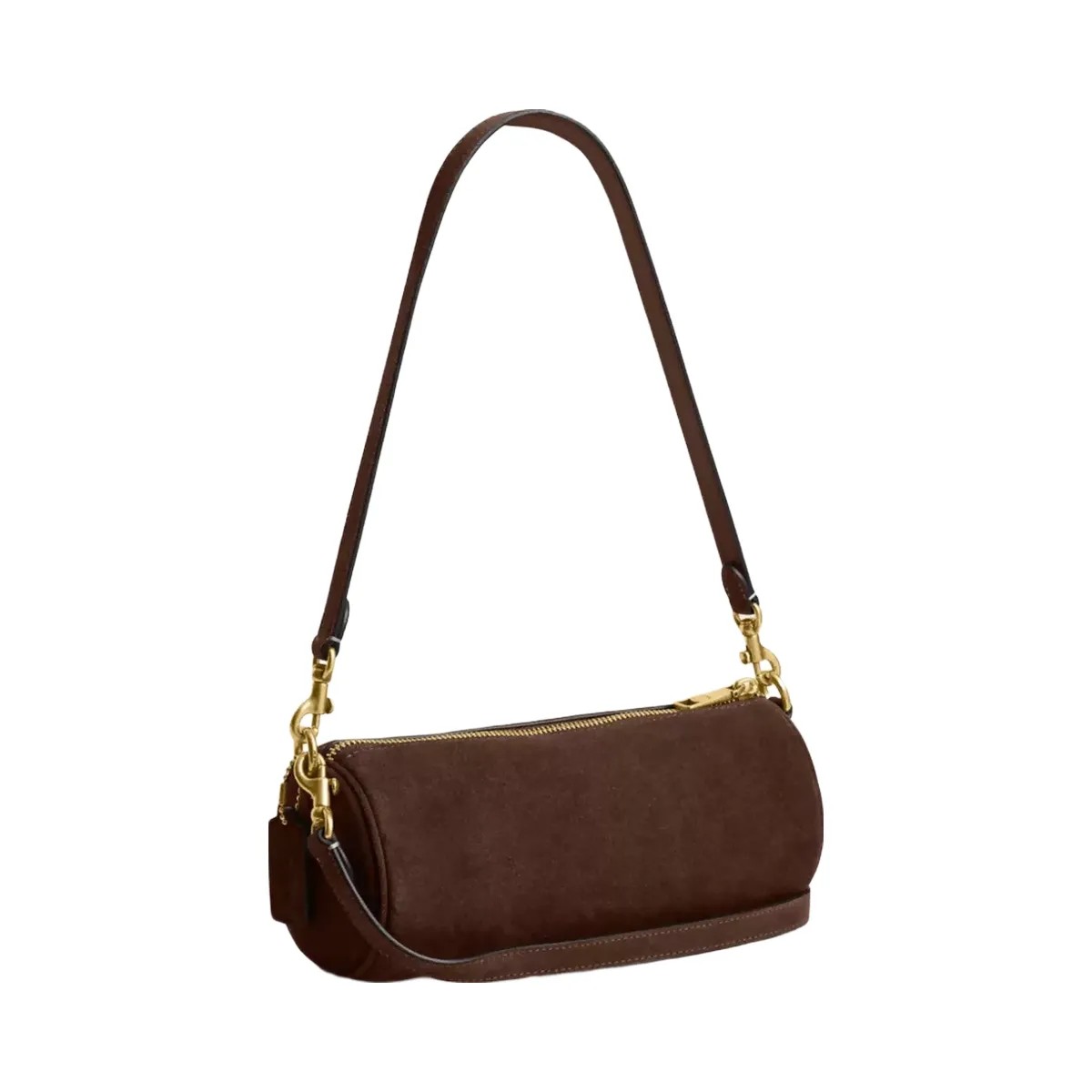 Coach Barrel Bag in Brass Dark Chocolate - HypeFly India View 2