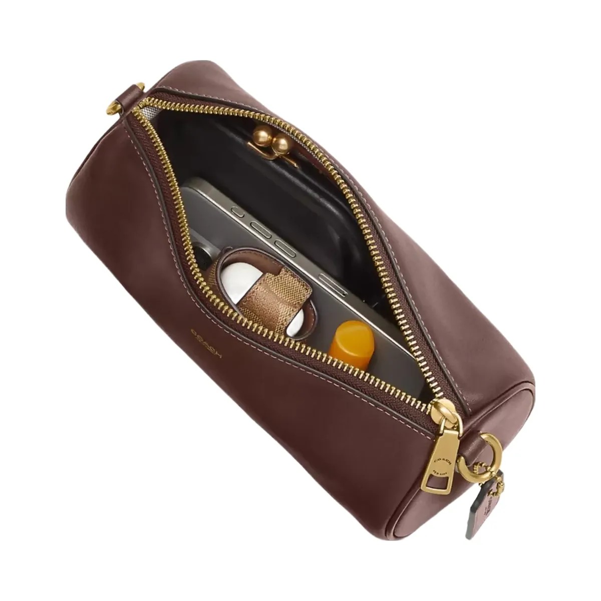 Coach Barrel Bag in Brass Maple - HypeFly India View 4
