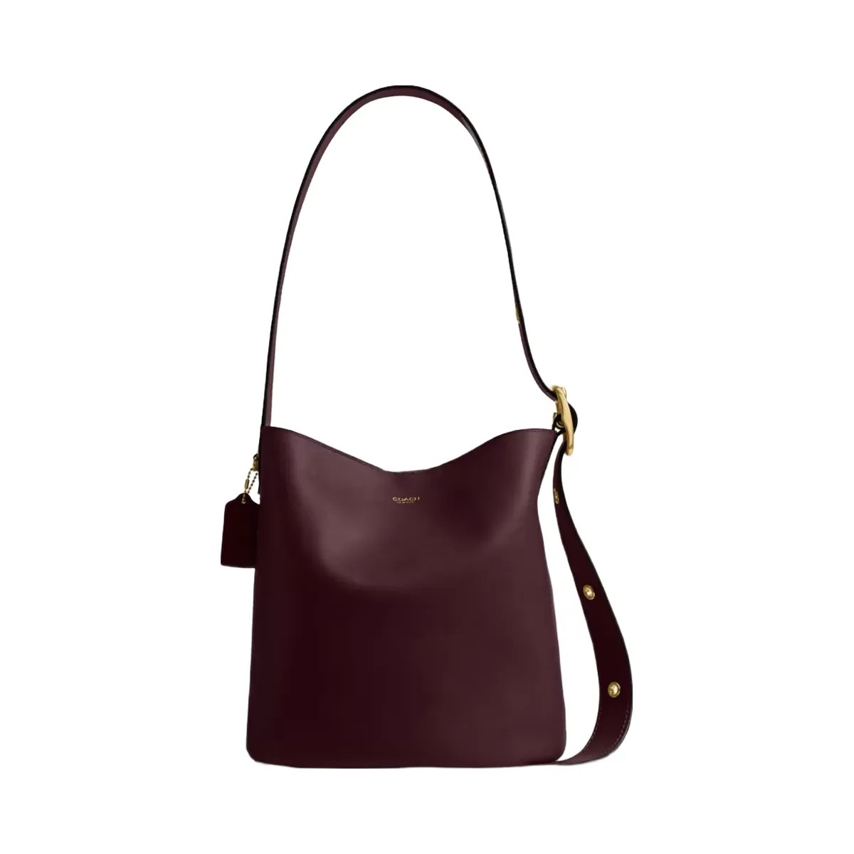 Coach Bleecker Bucket Bag in Brass Merlot - HypeFly India View 1