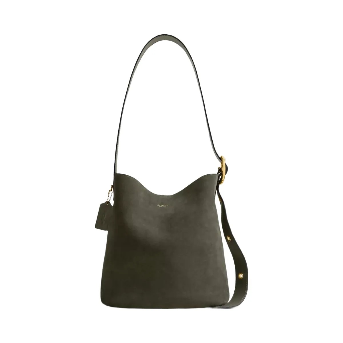 Coach Bleecker Bucket Bag in Brass Olive - HypeFly India View 1
