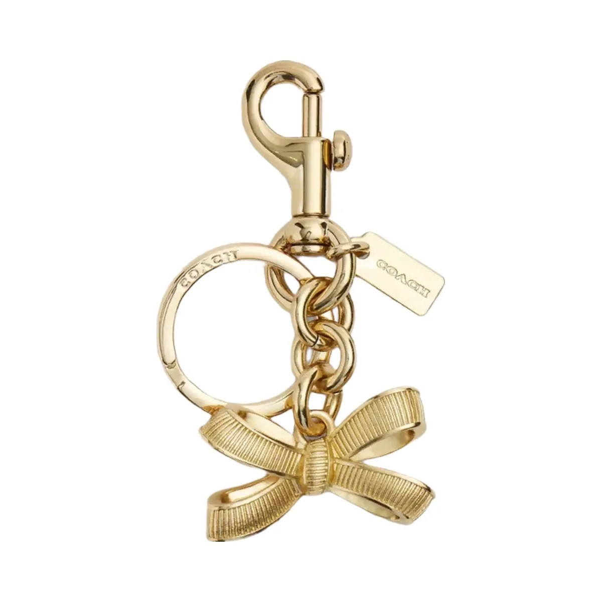 Coach Bow Bag Charm in Gold Gold - HypeFly India View 1