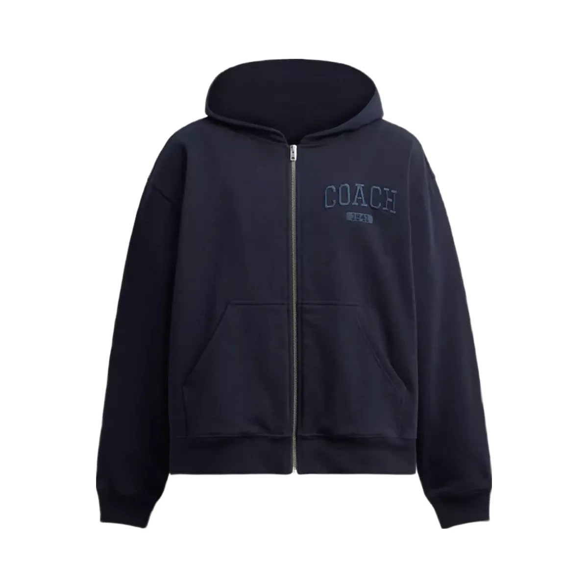 Coach Boxy Full Zip Hoodie in Navy - HypeFly India View 1